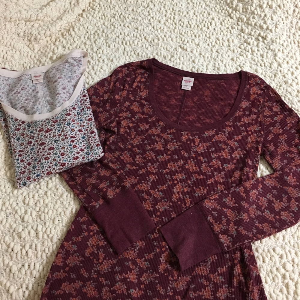 COPY - Mossimo Waffle knit shirt bundle Sz L